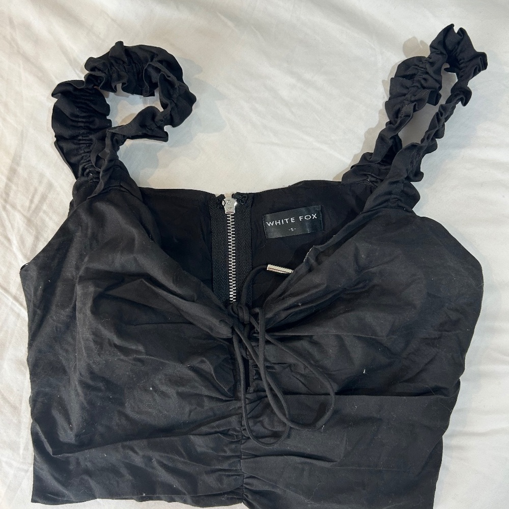 White fox Break Even Bustier Black